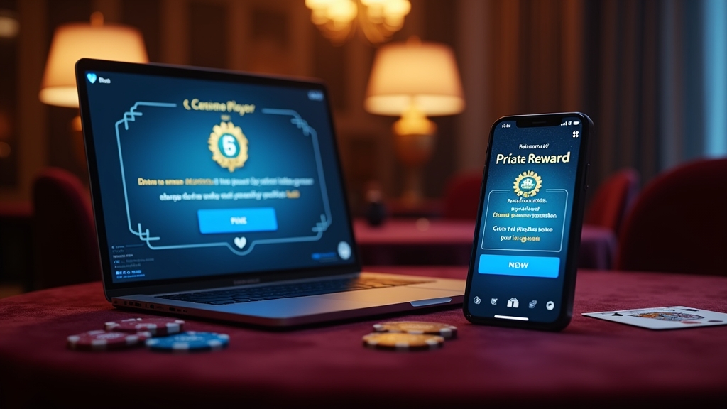 A private bonus notification for an existing casino player